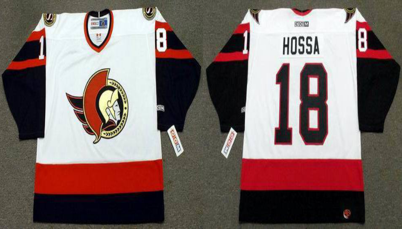 2019 Men Ottawa Senators 18 Hossa white CCM NHL jerseys